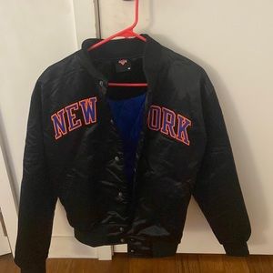 KITH for New York Knicks satin bomber jacket-Black XS